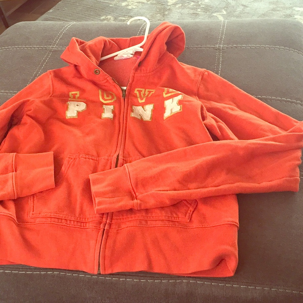 Zip Up Victoria Secret Pink Sweatshirt